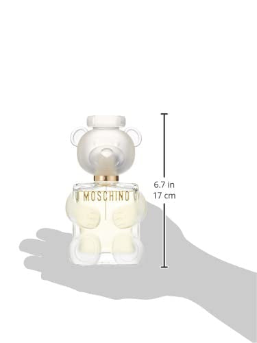 Moschino Toy 2 base notes warm woods create lasting warmth.