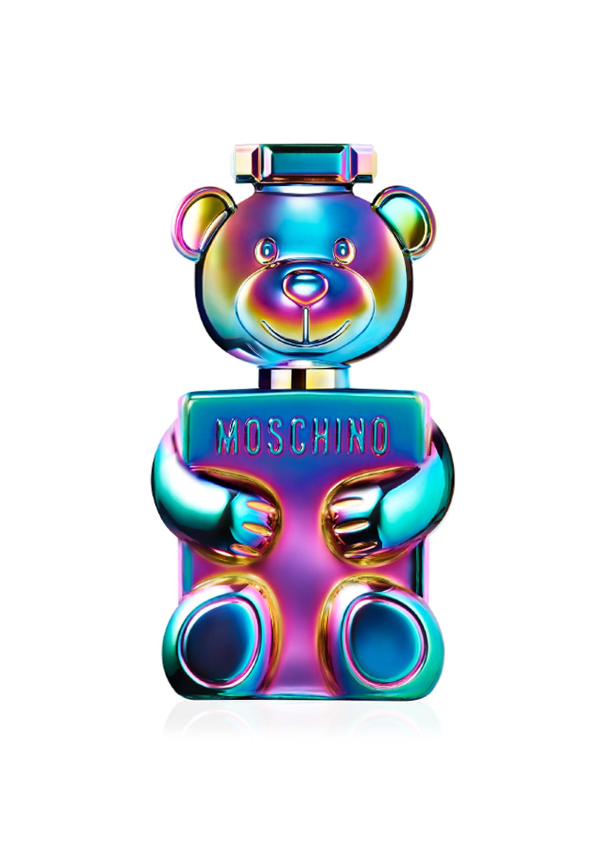 Moschino Toy 2 Pearl bottle closeup reveals a pearl-inspired design for refined daily wear.