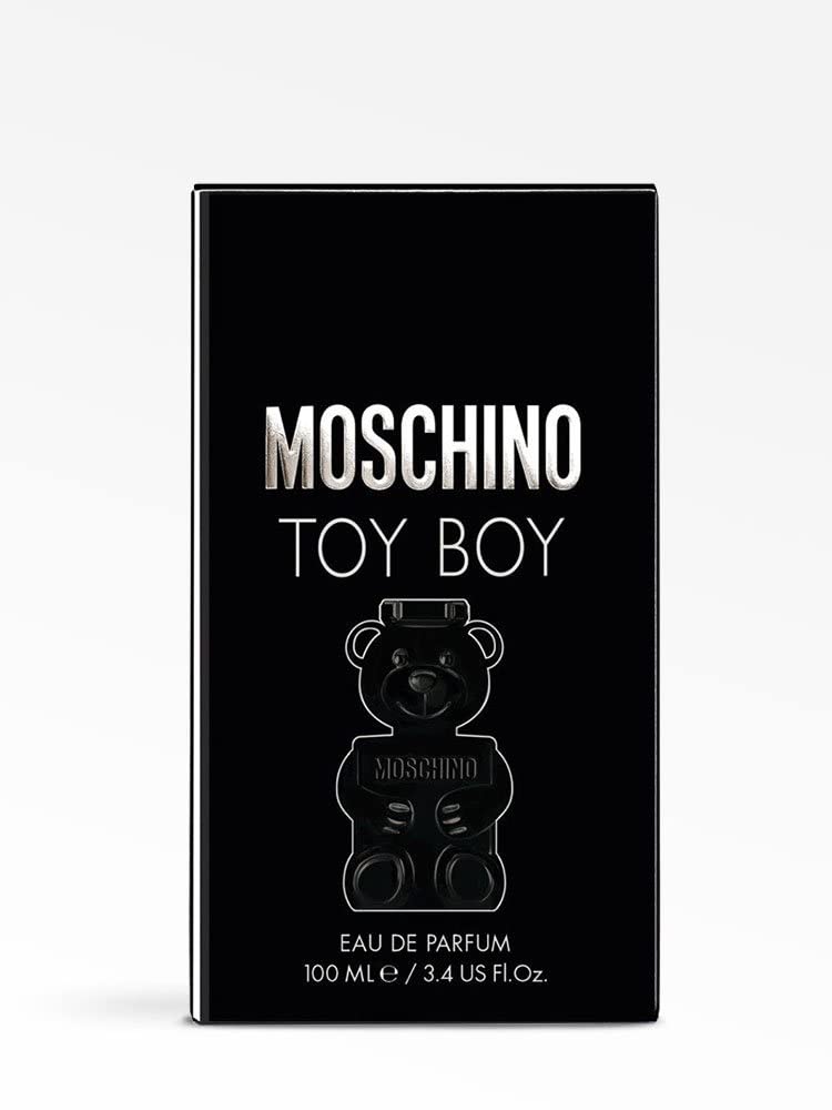 Moschino Toy Boy fragrance packaging box emphasizes premium presentation and gifting appeal