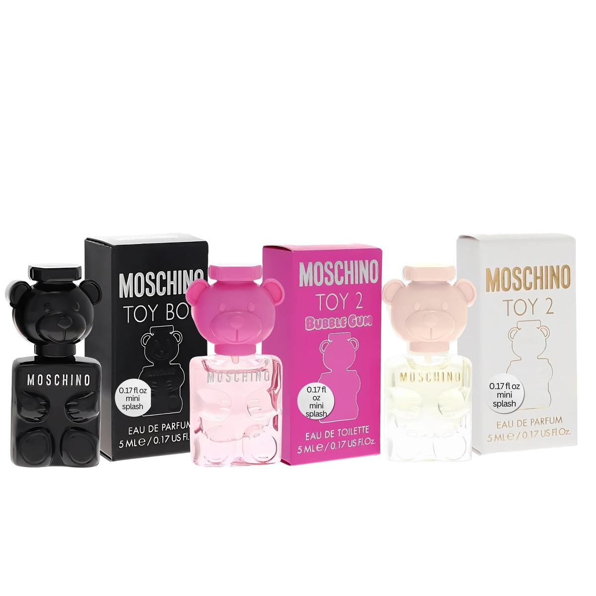 Moschino Toy Mini Trio bubblegum bottle close-up for playful daily wear