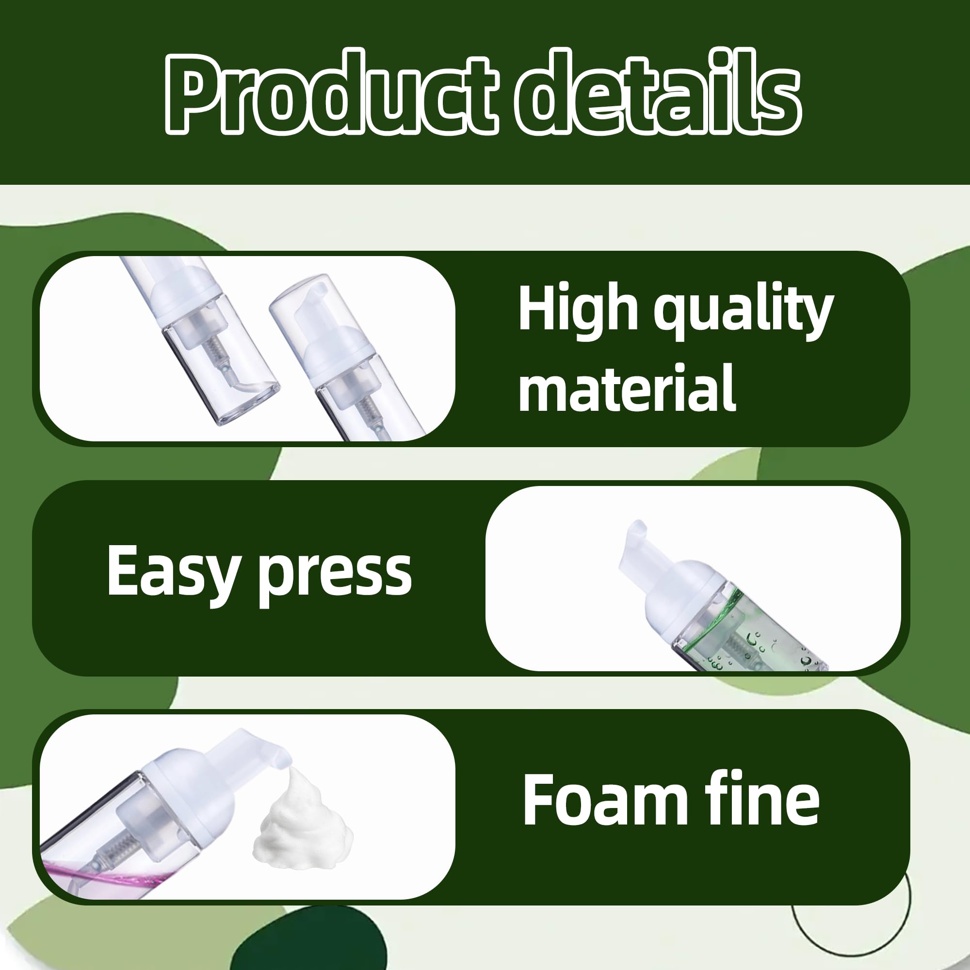 MOSIOBERDAVIAN leakproof foam pump bottle keeps liquids secure