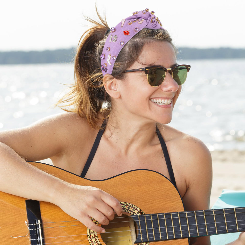 MOSOTECH purple headband adds versatile sparkle to daily or special occasion outfits