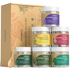 MOSRROU bath salts lavender-relax image promotes evening relaxation.
