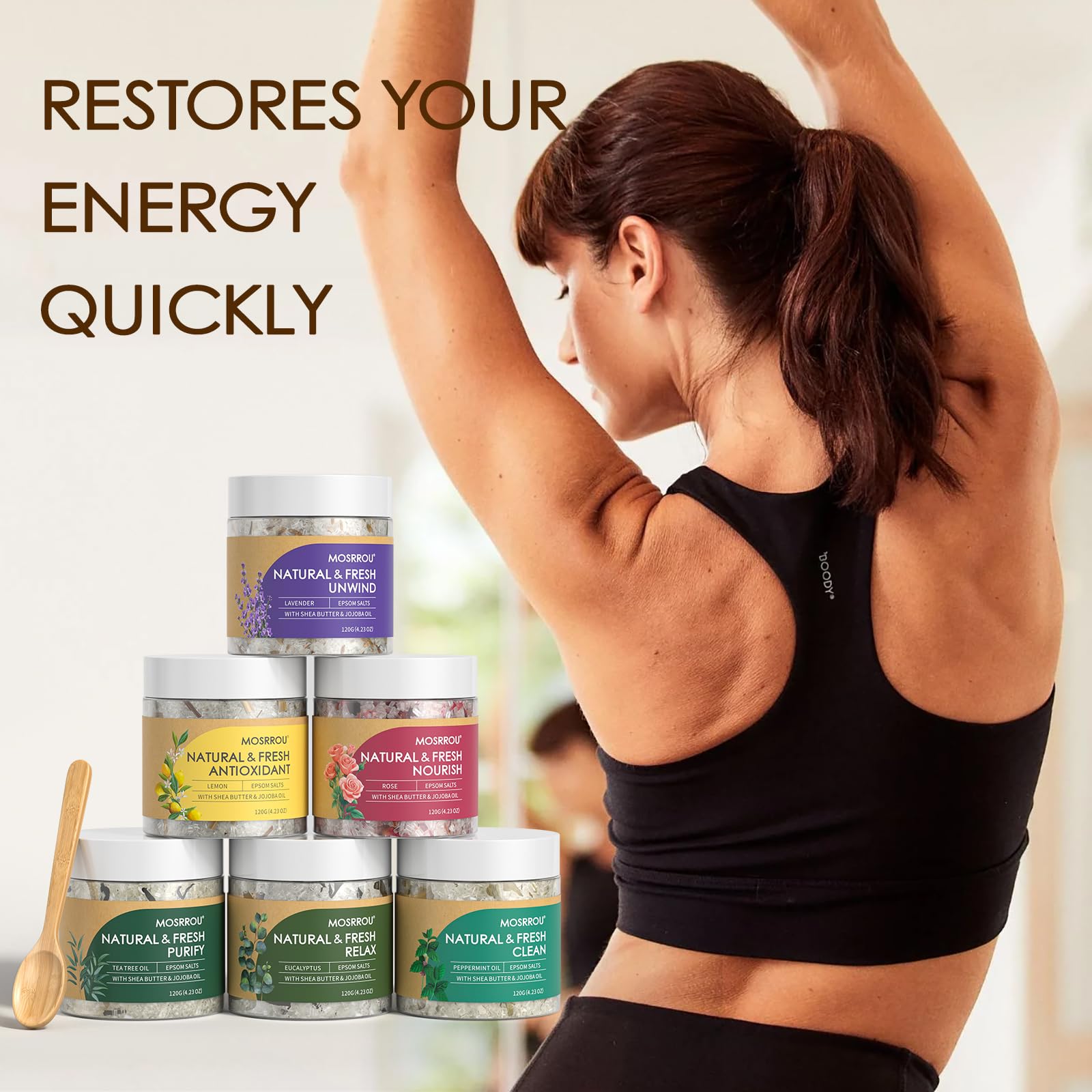 MOSRROU bath salts olive-oil-nourishment image showcases deep skin hydration.