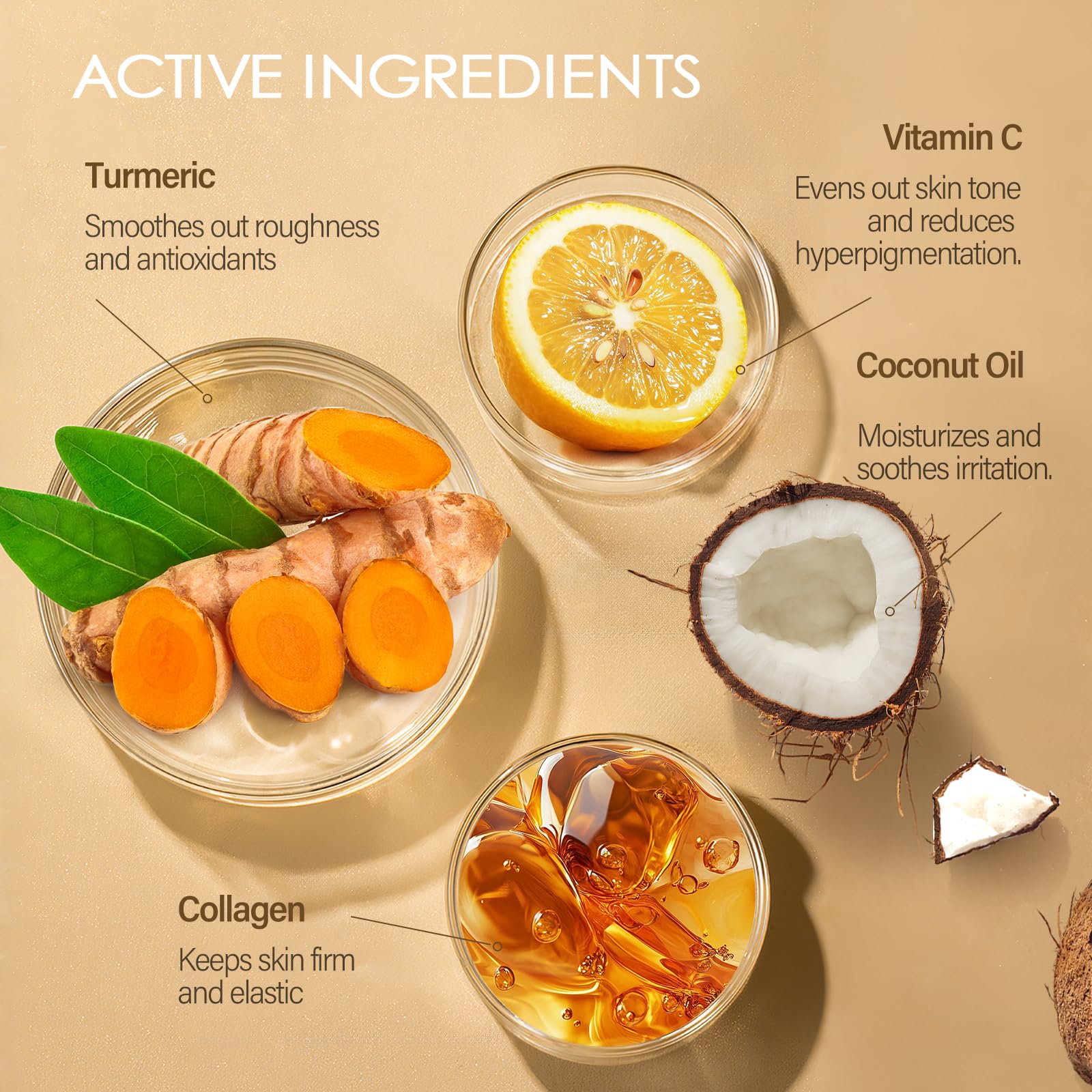 MOSRROU Turmeric Body Scrub bottle with loofah illustrates a spa-like shower routine.