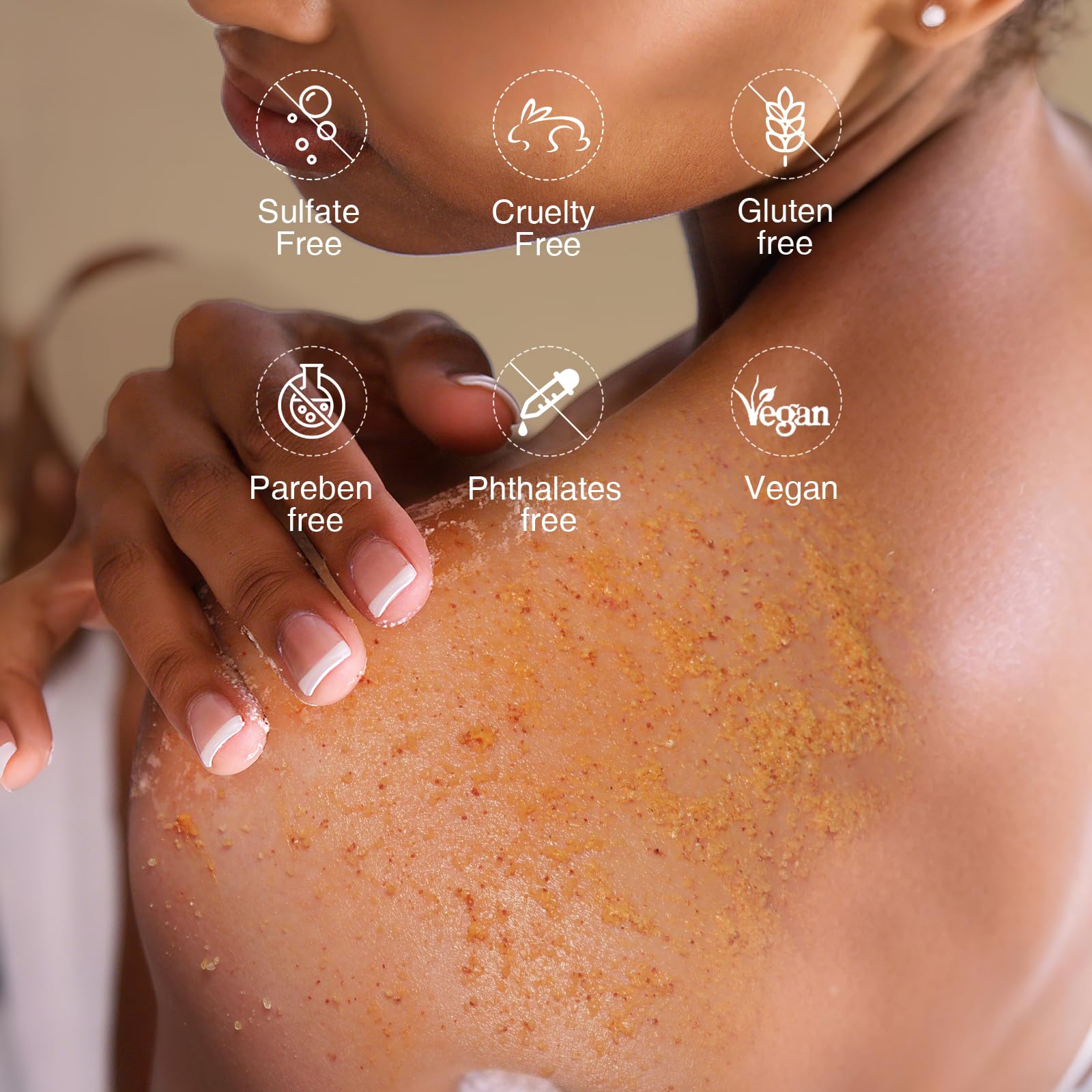 MOSRROU Turmeric Scrub travel-packaging shows compact design for on-the-go routines.