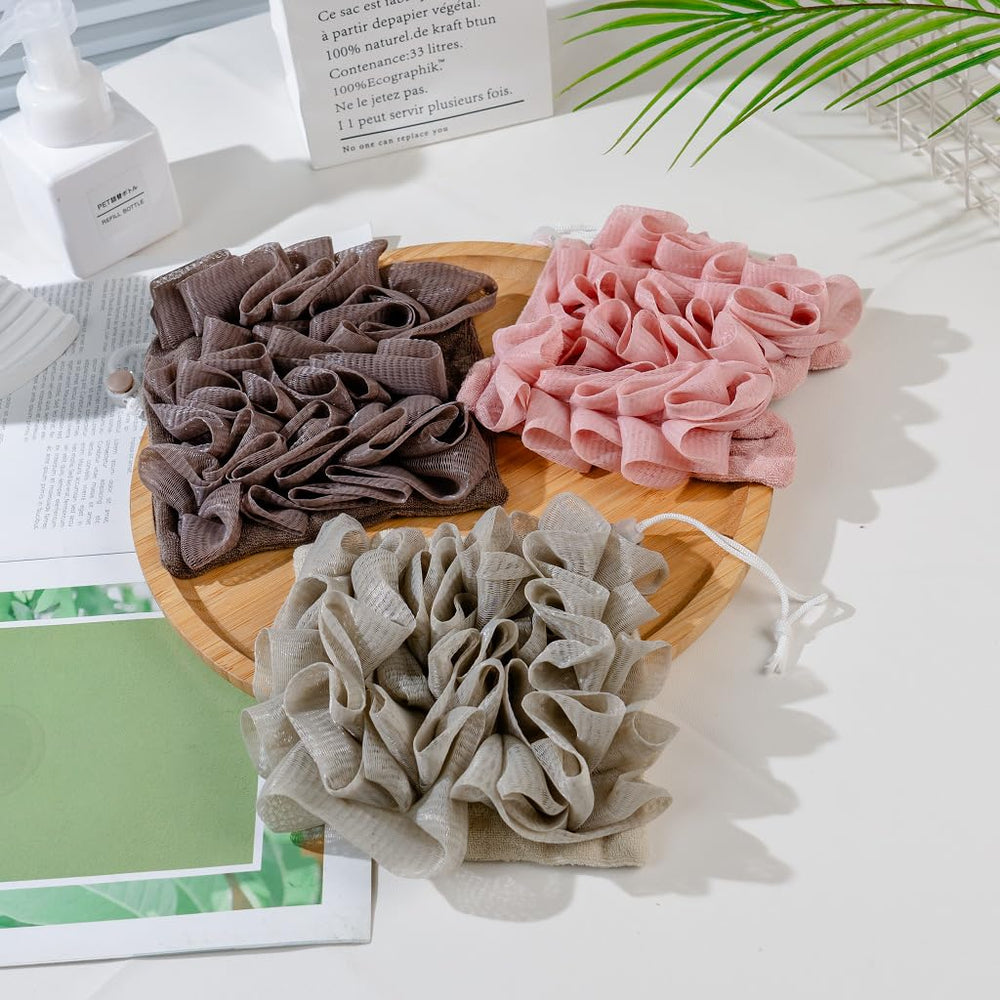 MOSYFEIBI exfoliating mesh design delivers thorough cleansing
