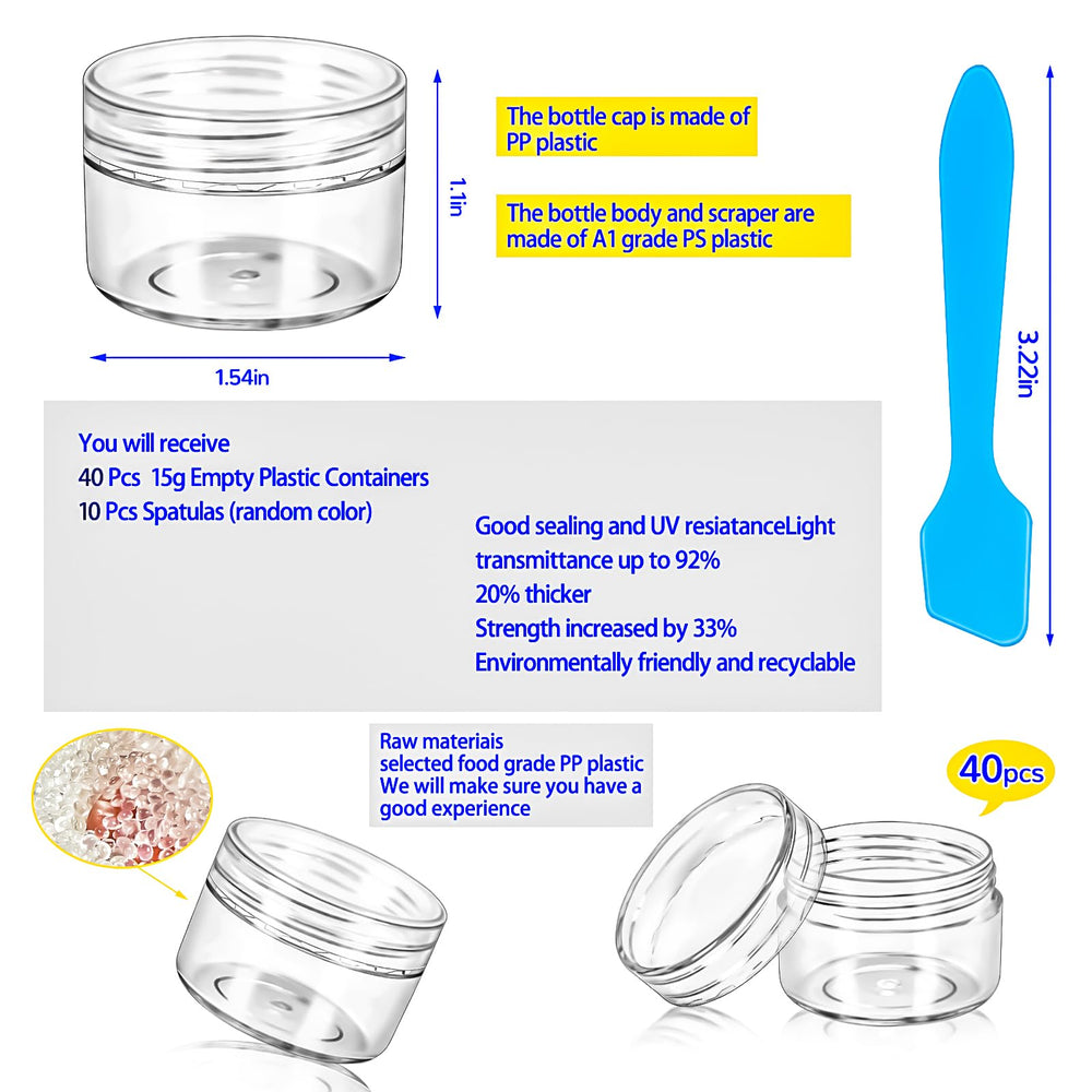 MotBach 0.5oz travel jars offer compact, spill-resistant packaging for on-the-go cosmetics.