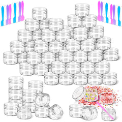 MotBach 40-pack empty containers with clear lids for travel-friendly, leak-free storage.