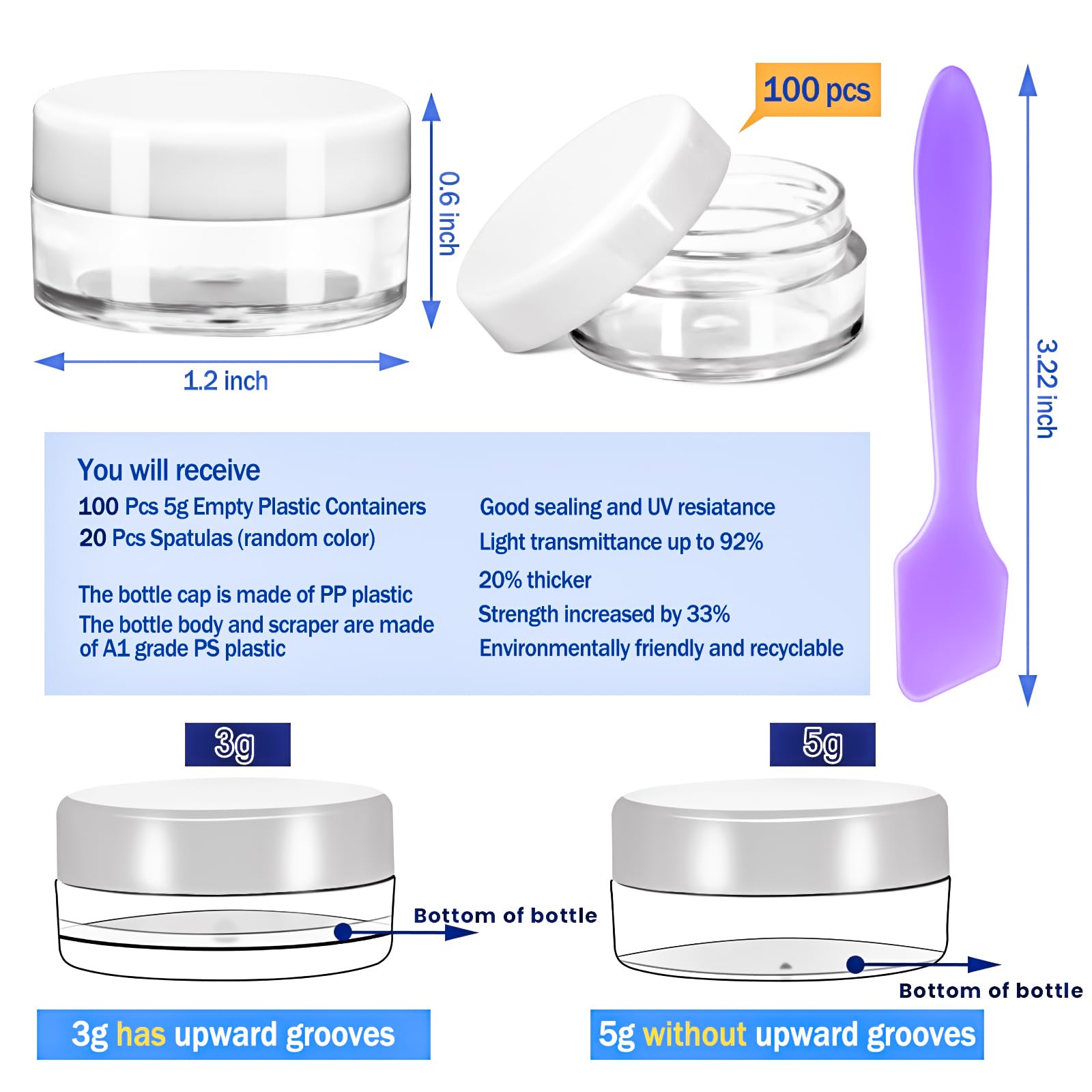 MotBach clear round jar with lid seal demonstrates leakproof storage for creams.