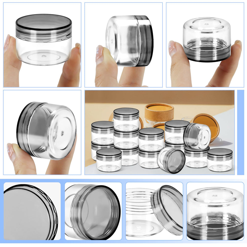 MotBach round containers keep products organized and leak-free during trips.