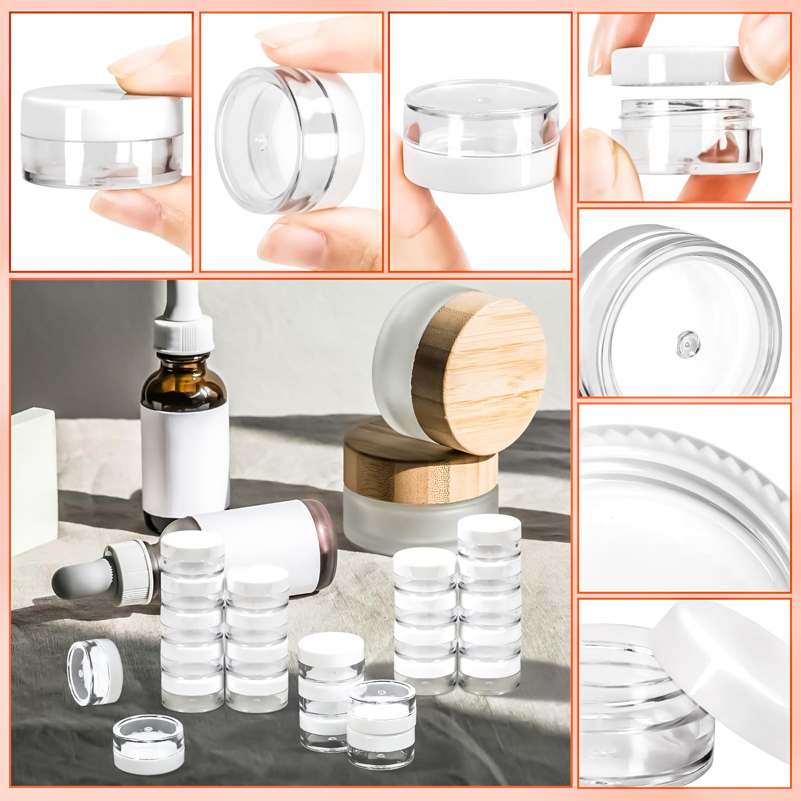 MotBach travel-size container with spatulas showcases reusable, easy-clean design for on-the-go.