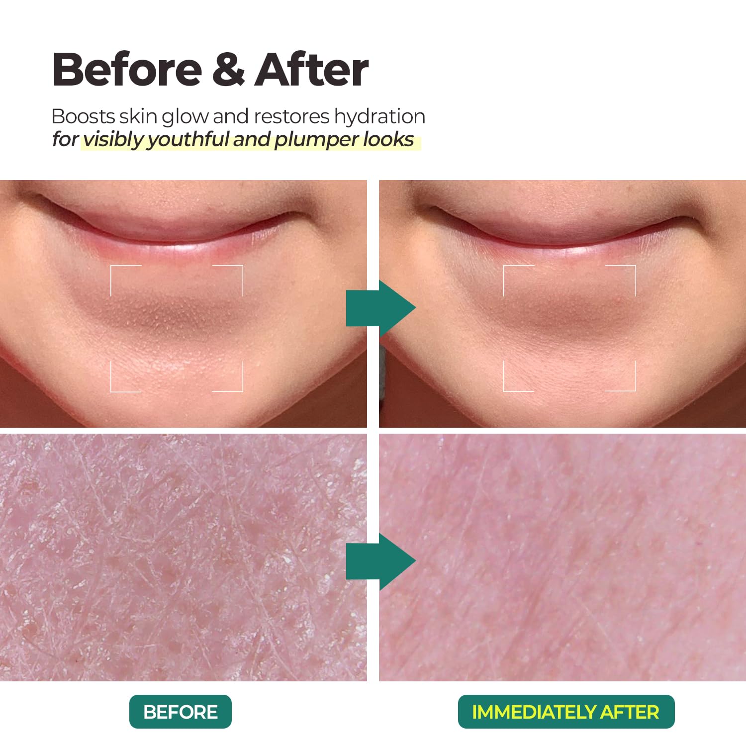 Application on clean face demonstrating even, gentle exfoliation with MOTHER MADE LHA.