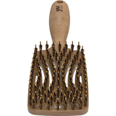 Mother's Corn Yao Boar Bristle Brush ball tipped bristles massage the scalp during brushing.