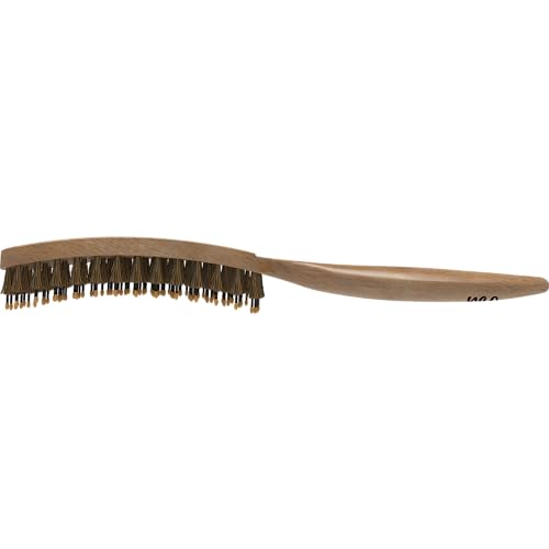 Mother's Corn Yao Boar Bristle Brush detangling action reduces pulling for easier styling.