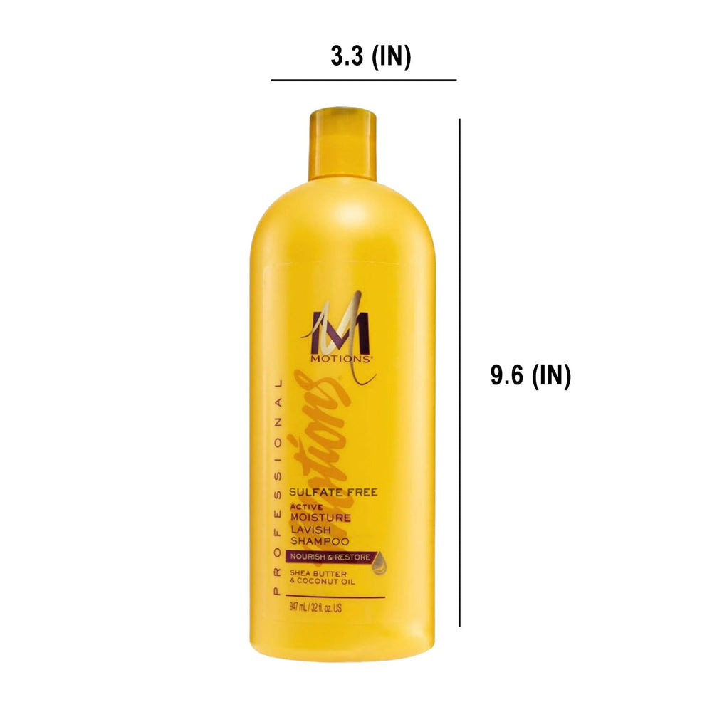 Motions Active Moisture Lavish Shampoo lather demonstrates gentle cleansing that preserves moisture.