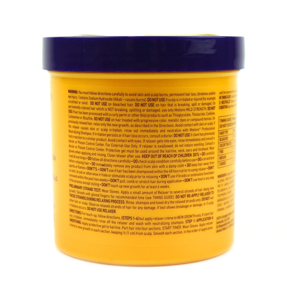 Motions classic-lye-relaxer-ready-to-use-cream demonstrates simple at-home relaxing without mixing.