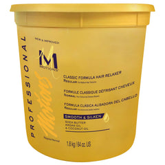 Motions Motons Regular Hair Relaxer 64-ounce bottle top for smooth salon results.