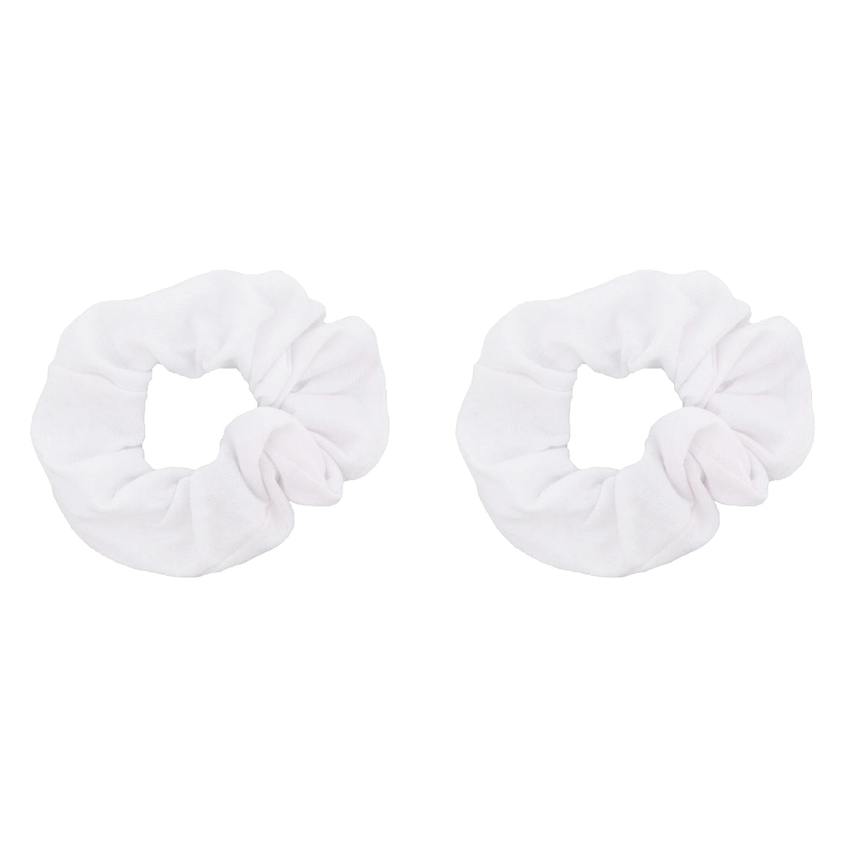 Motique Accessories solid scrunchies white set ready for everyday wear and gentle hold