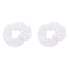 Motique Accessories solid scrunchies white set ready for everyday wear and gentle hold