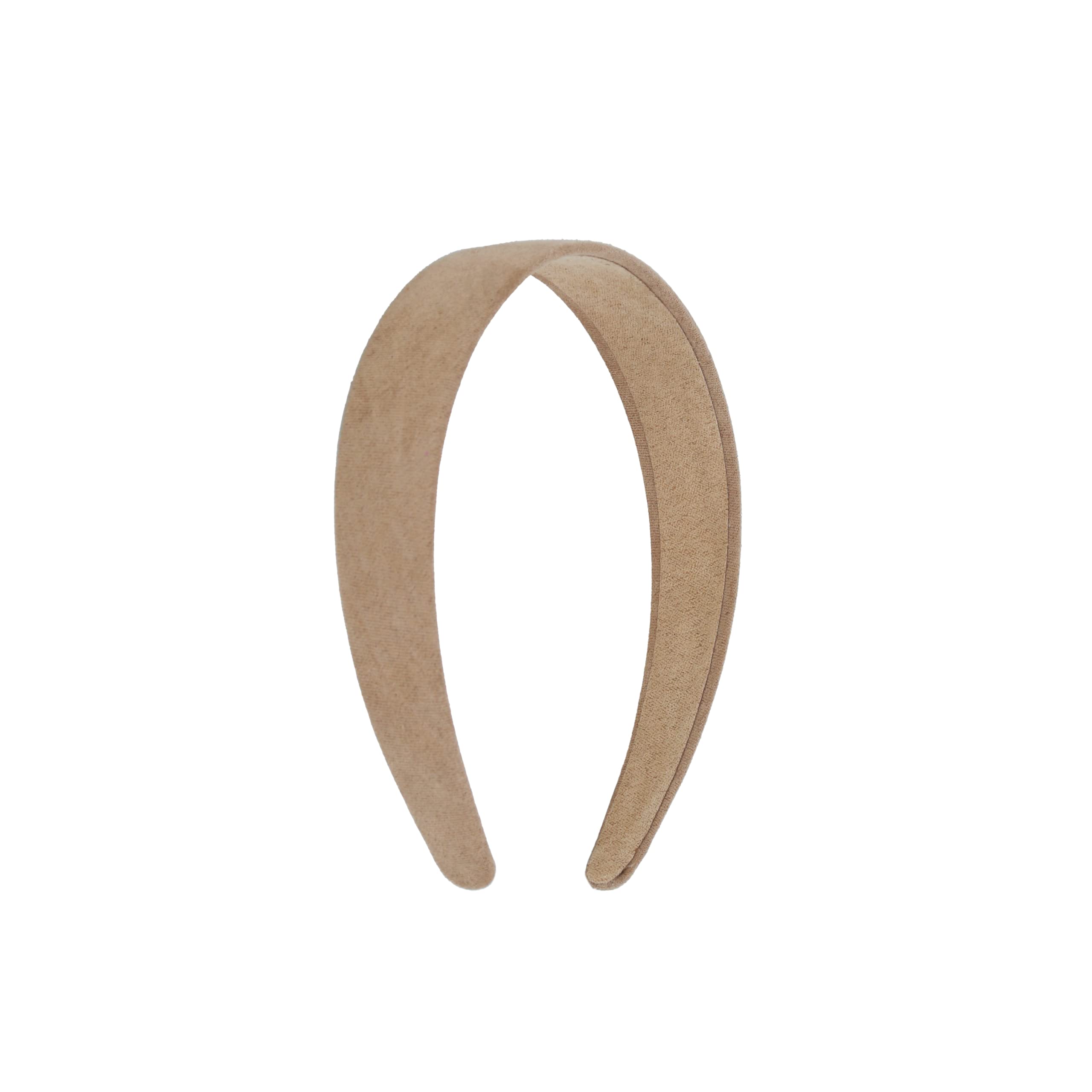 Motique Accessories suede-like headband in beige for comfortable all-day styling.