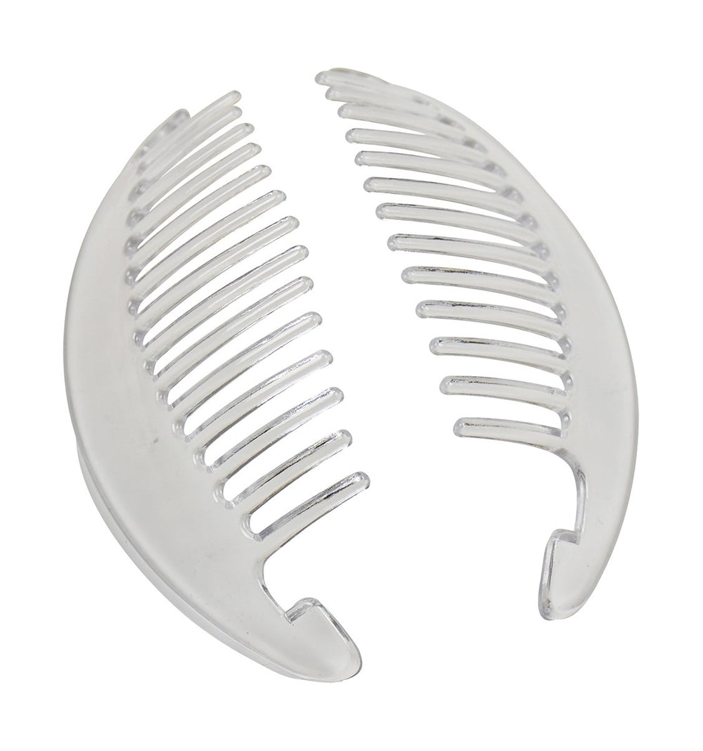 Motique Accessories two-piece interlocking hair clip clear for versatile styling.