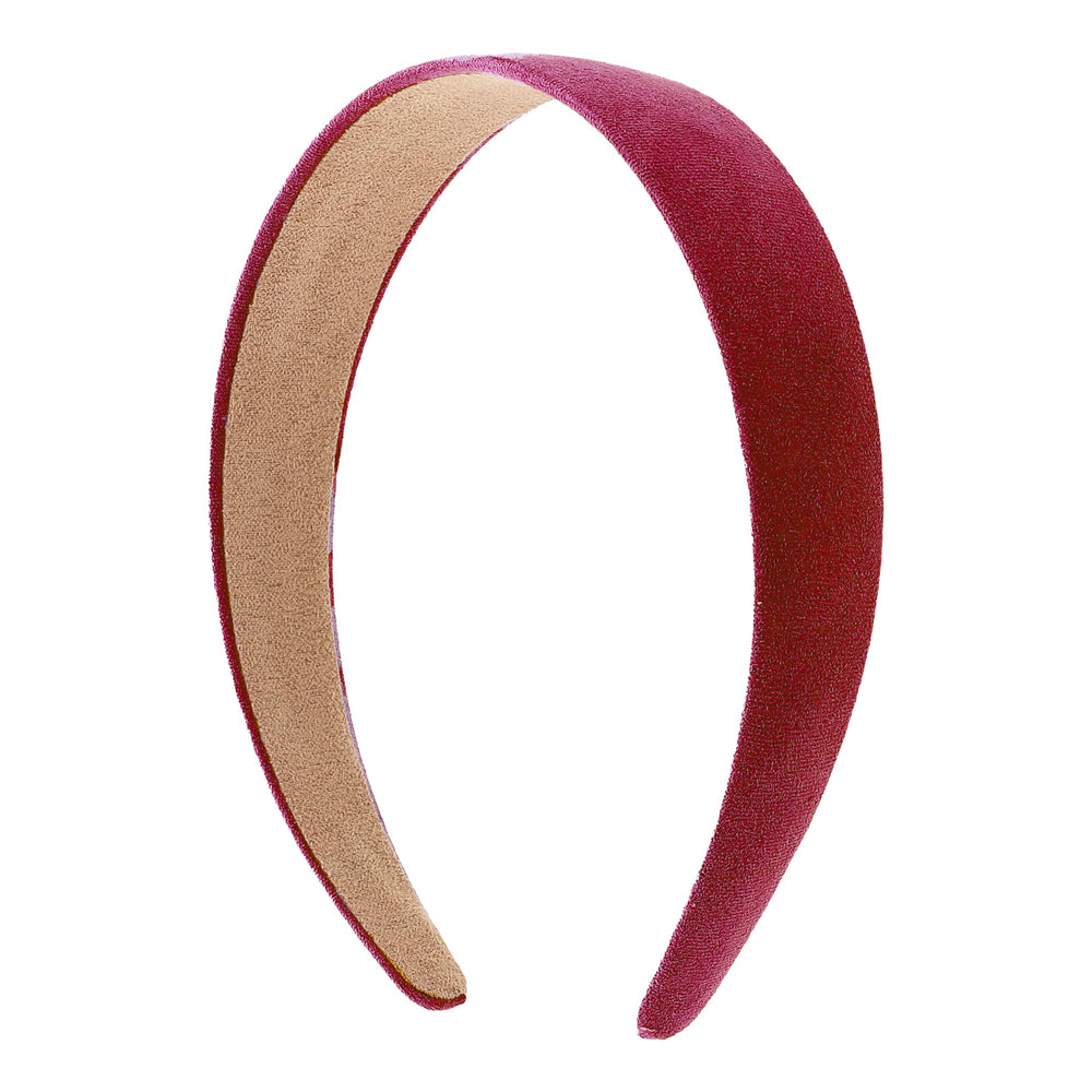 Motique headband close-up shows suede-like fabric for comfortable wear