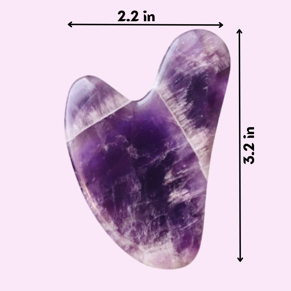 Mount Lai Amethyst Gua Sha promotes a calm, confident skincare routine.