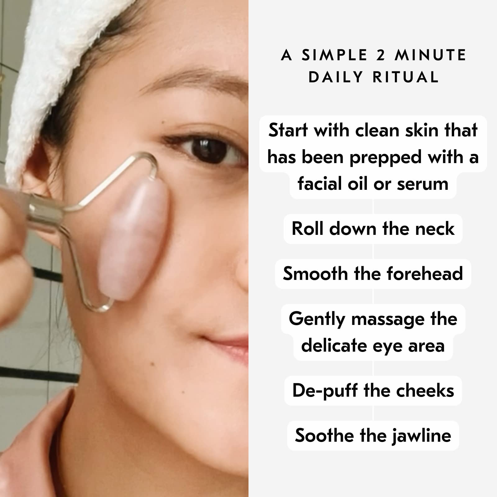 Mount Lai De-Puffing Jade Roller boosts facial circulation.