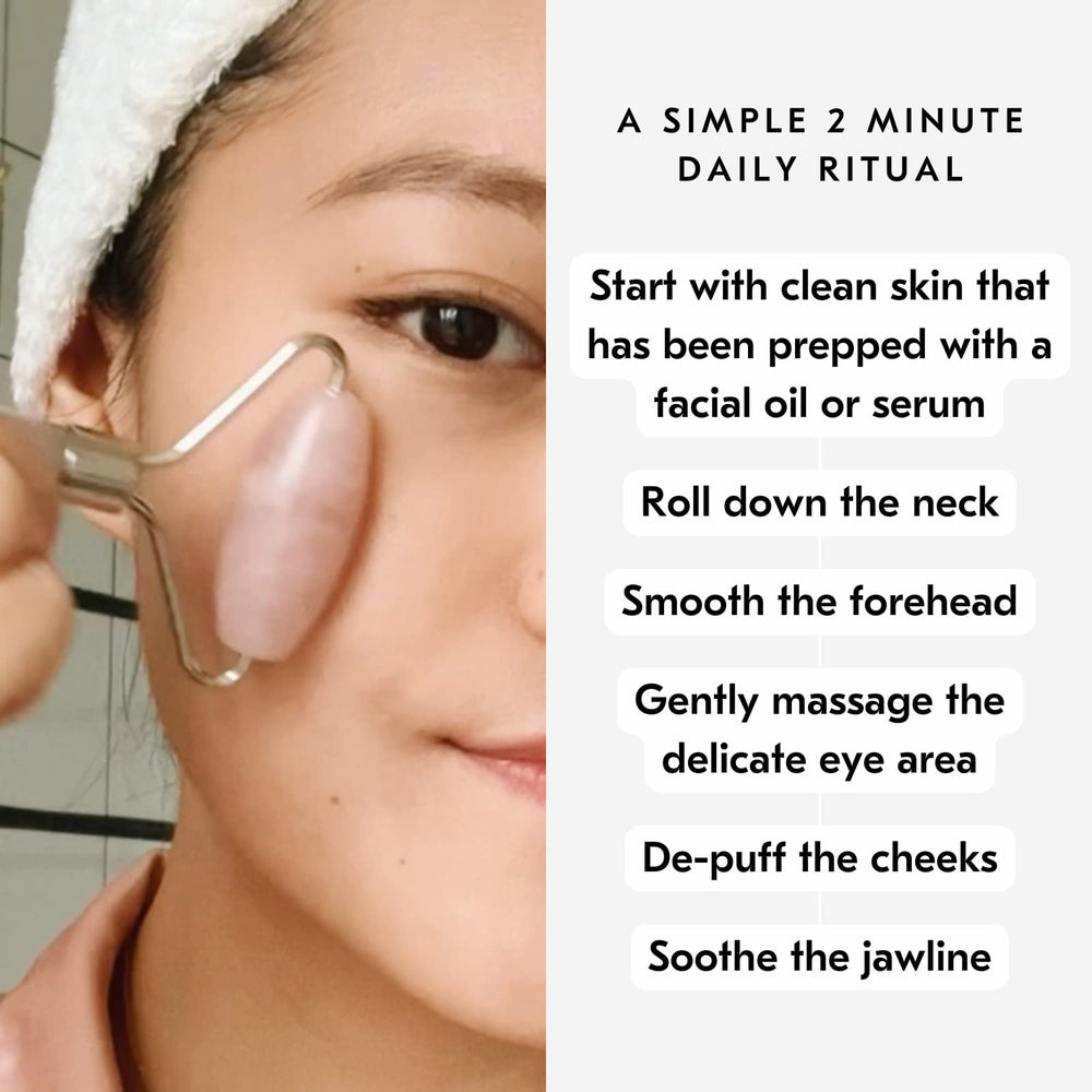 Mount Lai De-Puffing Jade Roller boosts facial circulation.