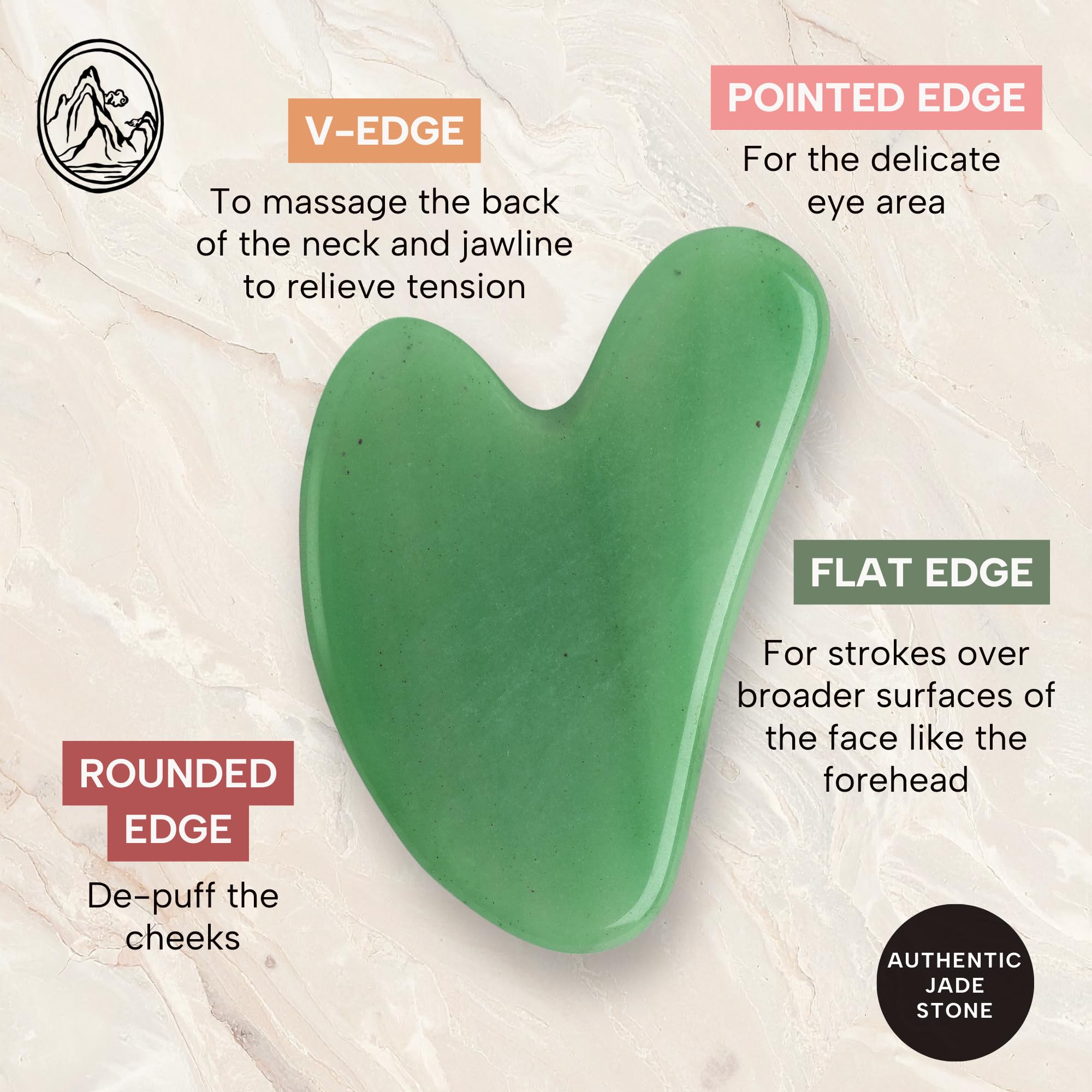 Mount Lai Jade Gua Sha cheek sculpting for defined contour and lymphatic flow