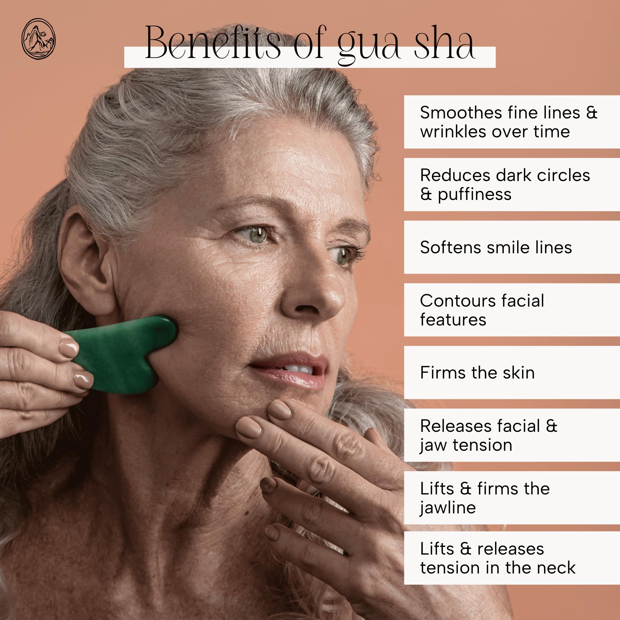 Mount Lai Jade Gua Sha under-eye massage for puffiness reduction and refreshed contour