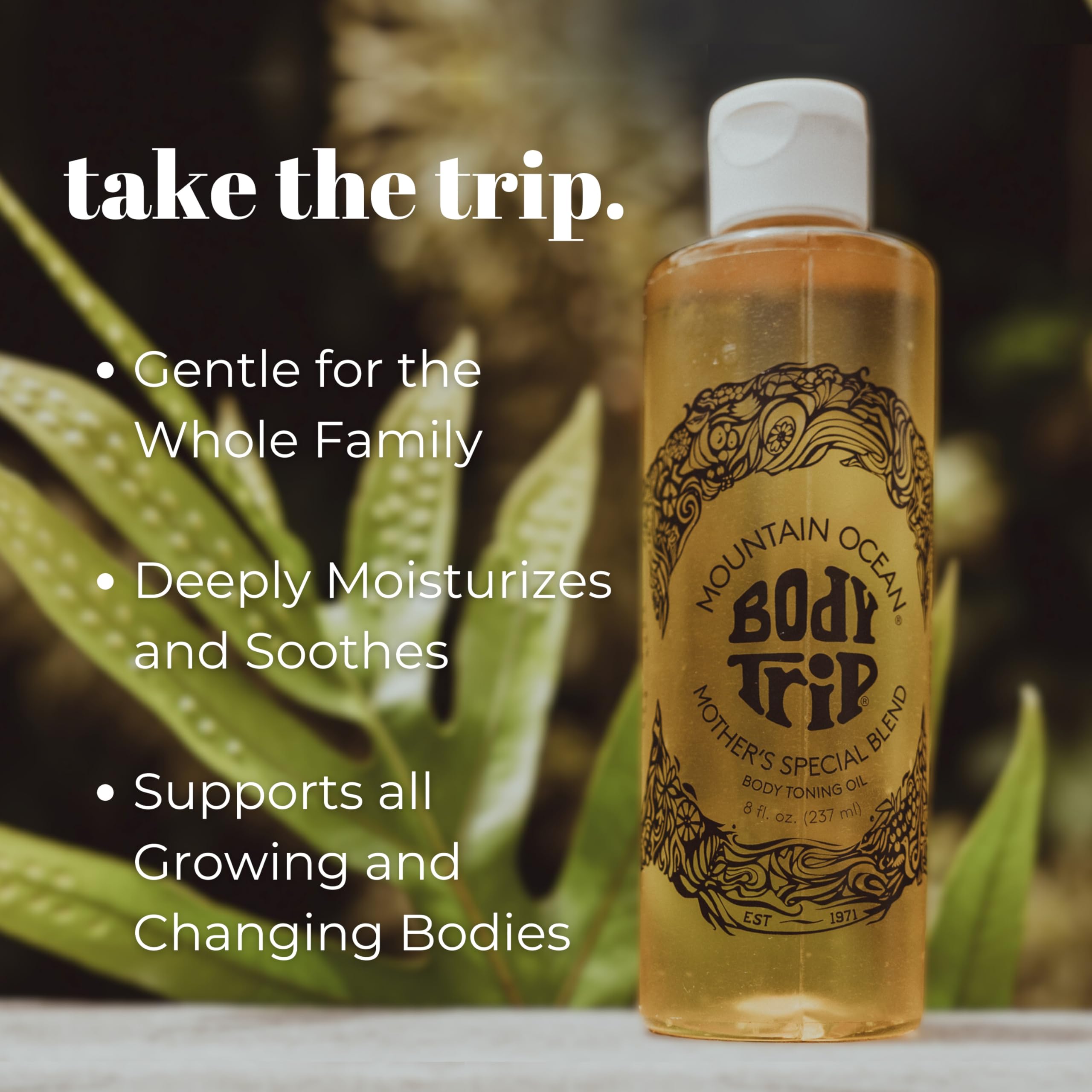 Mountain Ocean Body Trip cocoa-butter shot signals rich texture and barrier support.