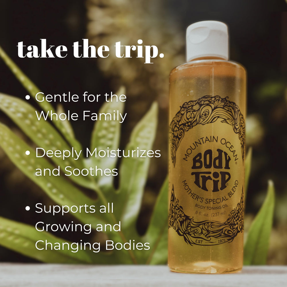 Mountain Ocean Body Trip cocoa-butter shot signals rich texture and barrier support.