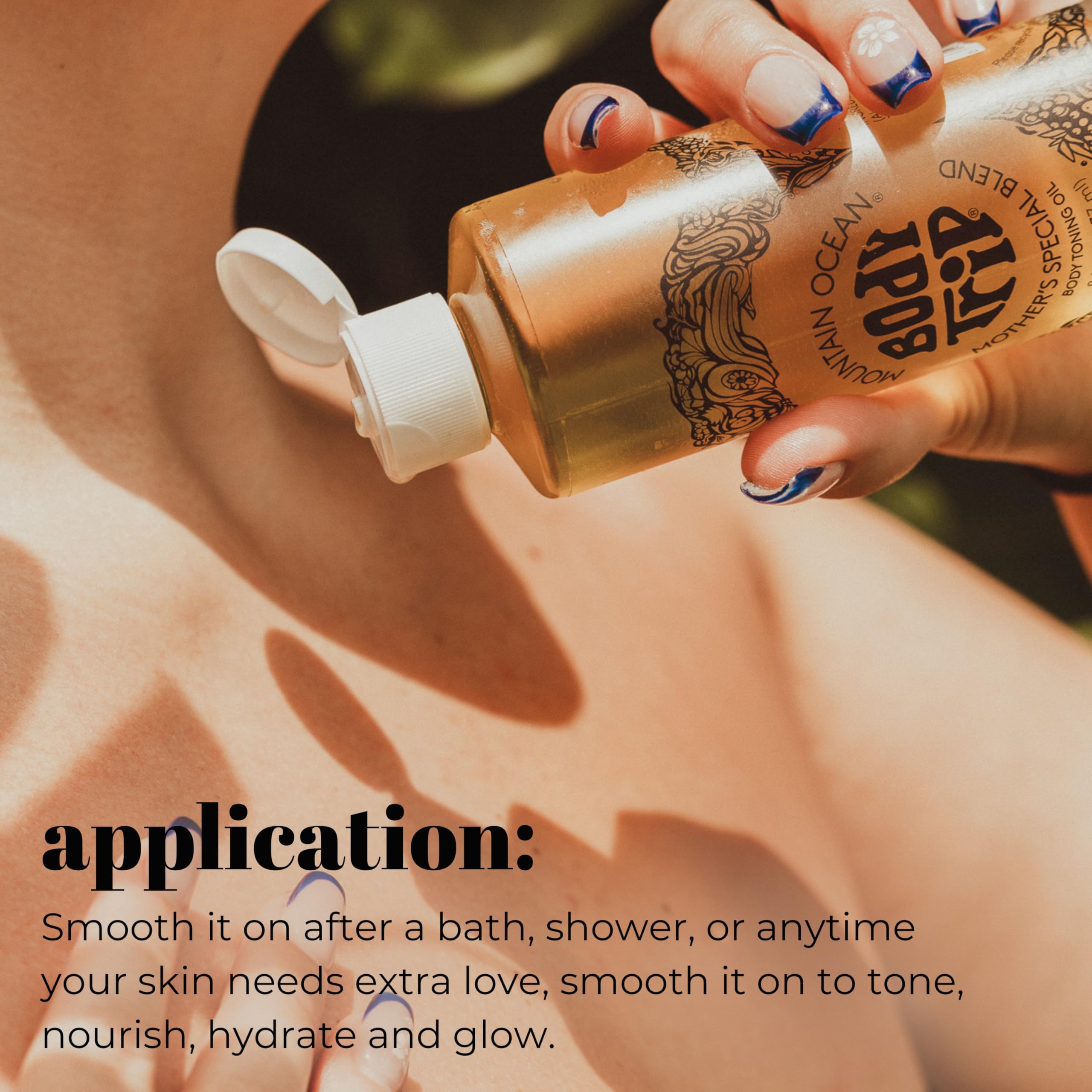 Mountain Ocean Body Trip rich-hydration texture on skin ready for daily use.
