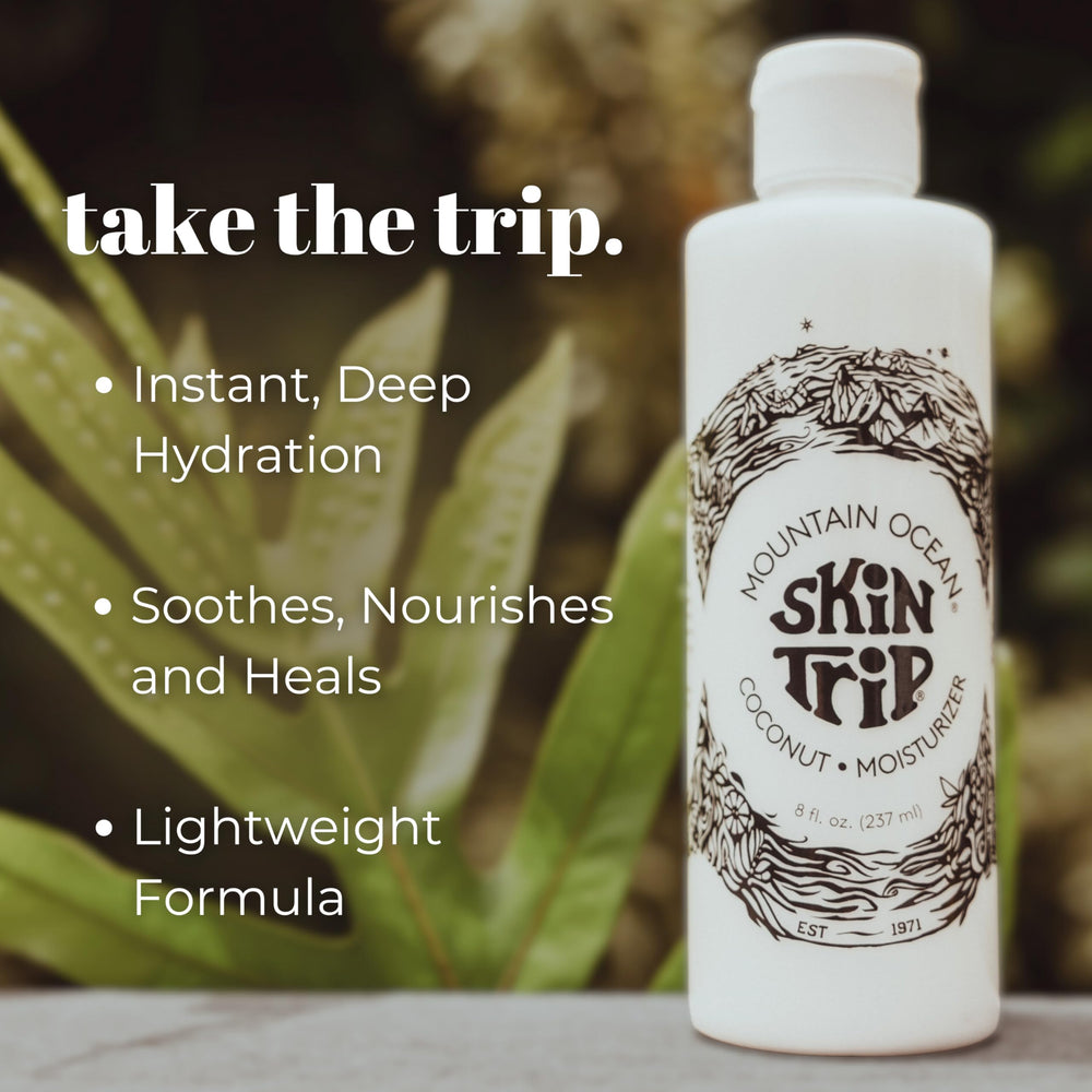 Mountain Ocean Skin Trip coconut body lotion tropical fragrance evokes vacation vibes