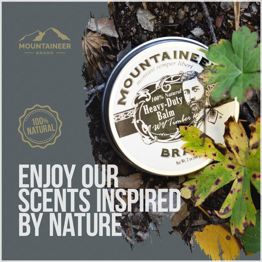 Mountaineer Brand beard balm application closeup shows easy smoothing and taming of hairs.