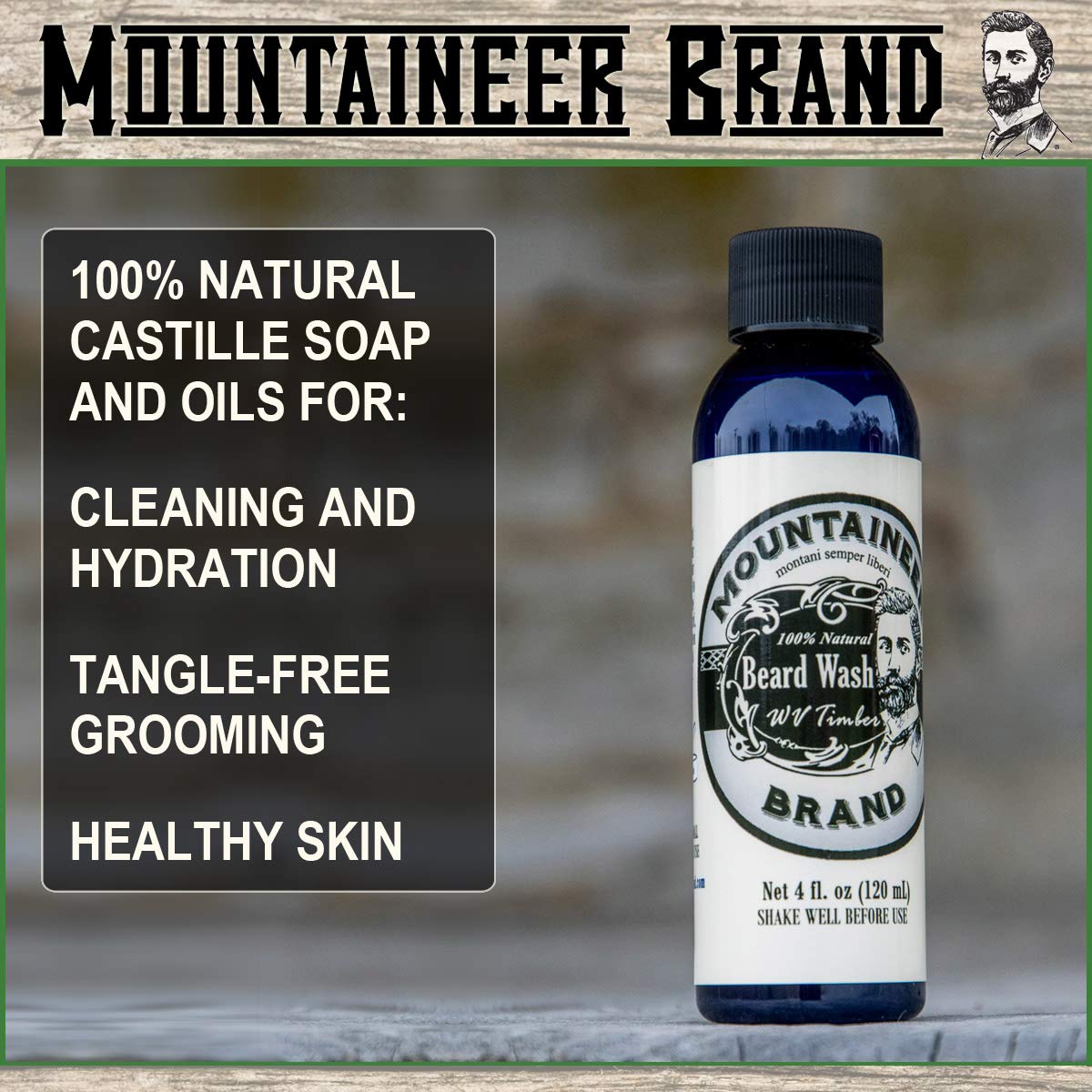 Mountaineer Brand Beard Wash lather close-up showing gentle cleansing