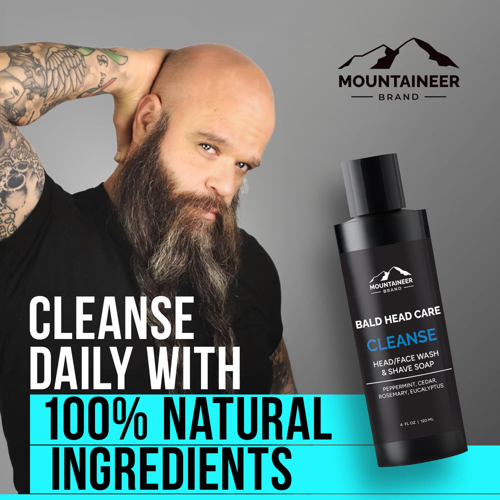 Mountaineer Brand Fresh natural scent bottle highlights masculine aroma.