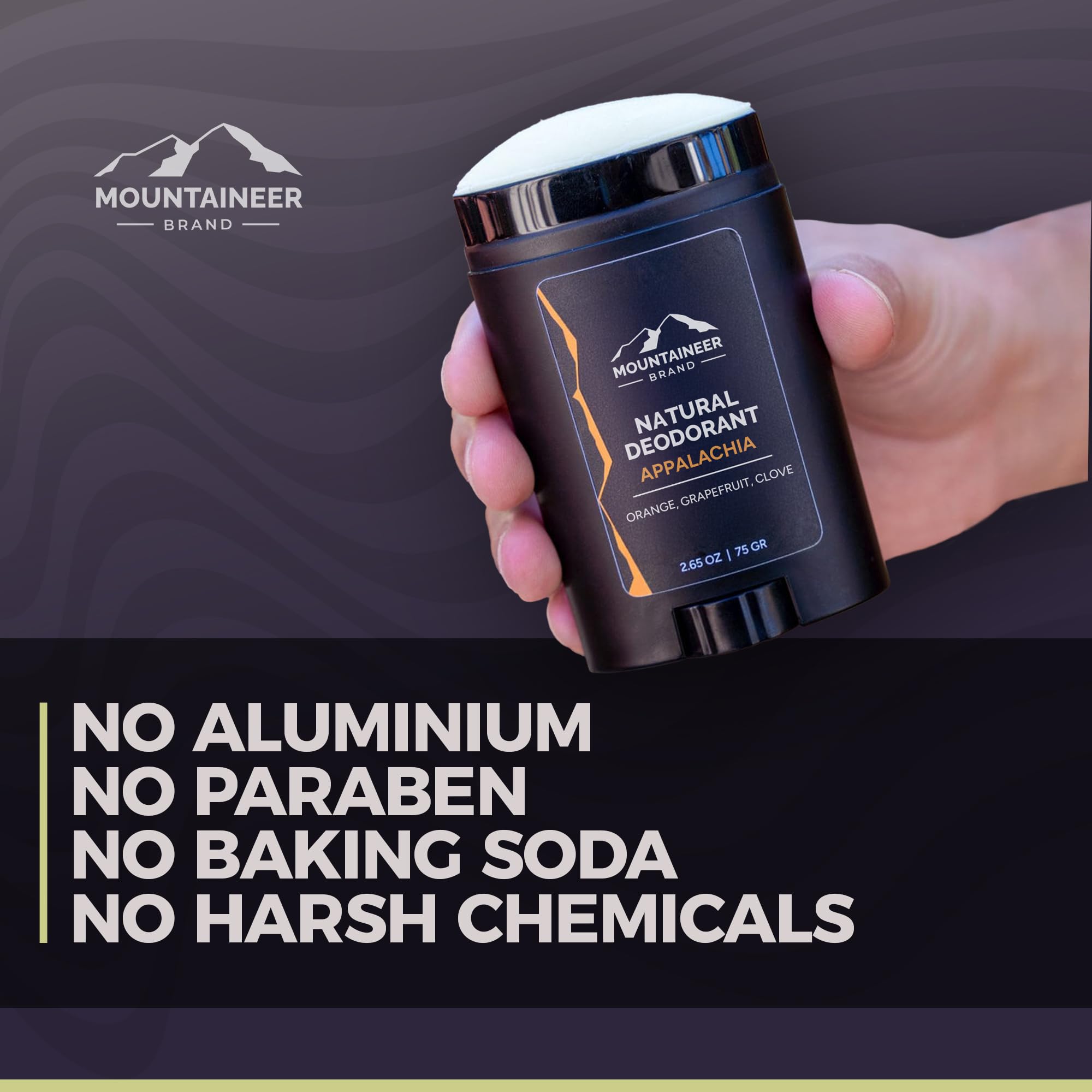 Mountaineer Brand Mountain Fresh in use shows easy glide on sensitive underarms.
