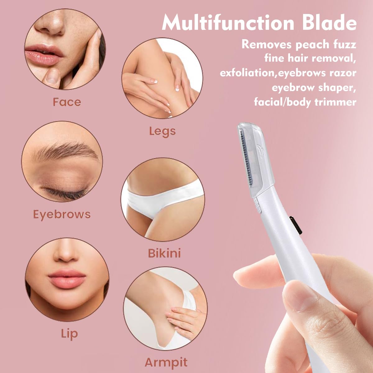 MOVELOVE packaged contents: blades, trays, and brush for easy replacement
