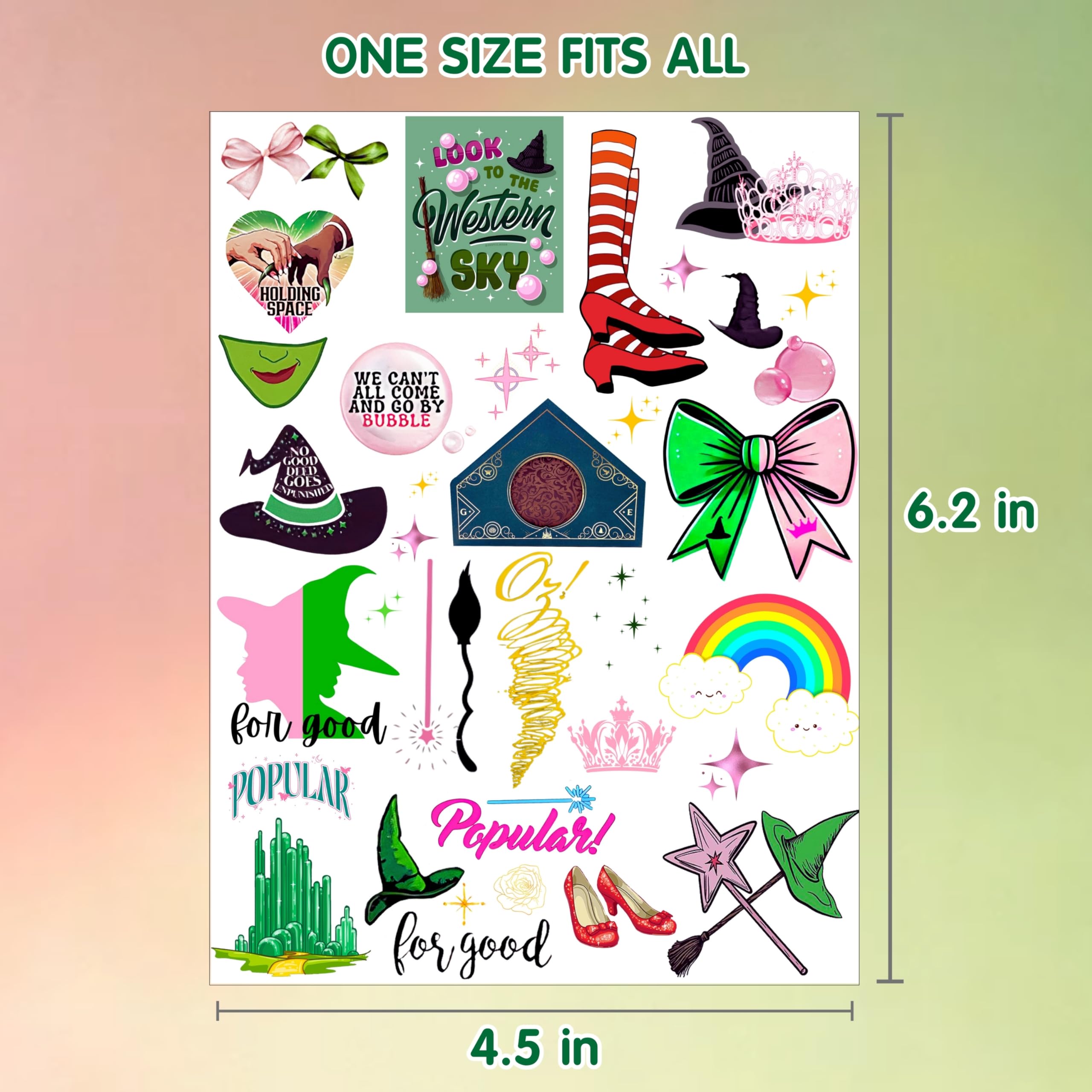Colorful Movie Witch Tattoos designs for versatile party styling