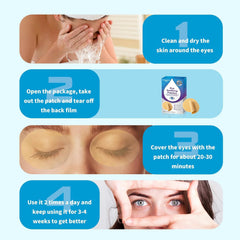 MOXJIN eye care patch delivering deep moisturization to delicate under-eye area.