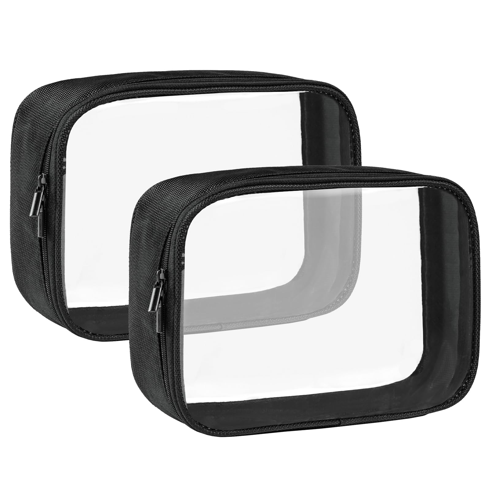 Moyad TSA-approved clear toiletry bag front view for quick security checks.