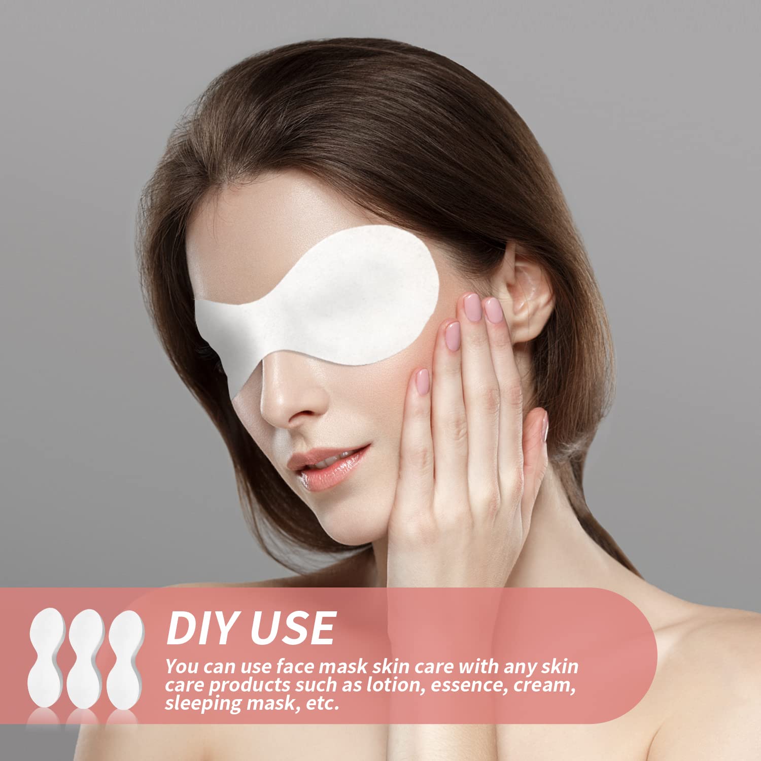 MoyRetty eye mask being used with lotion during a DIY skincare routine.