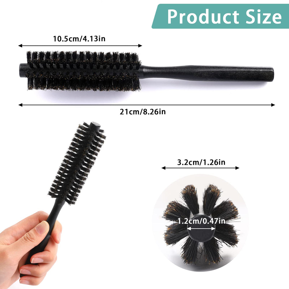 Mozeat Lens boar bristle brush travel size ideal for on-the-go grooming.