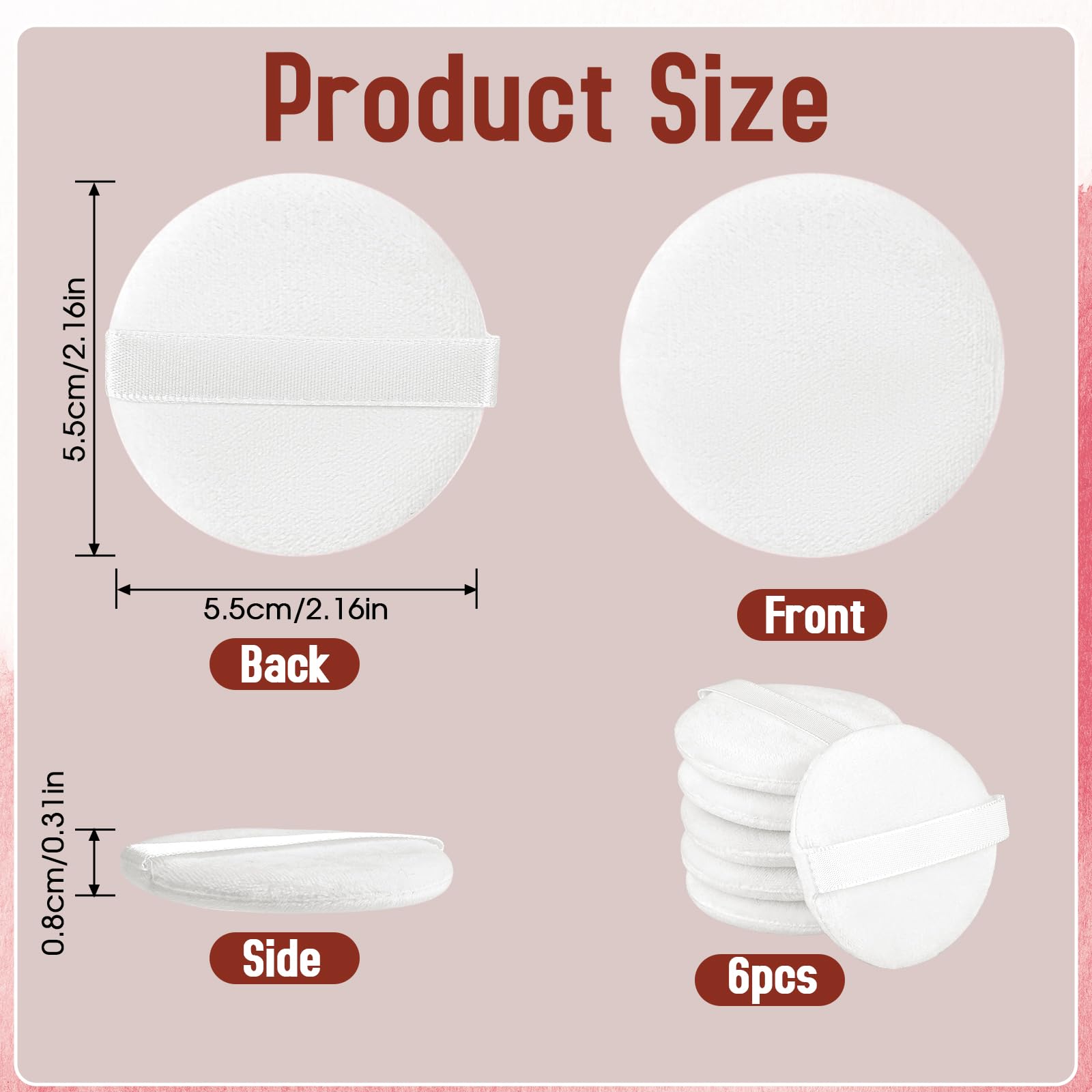 Mozeat Lens heart-shaped puff design for easier sectioning around eyes and cheeks
