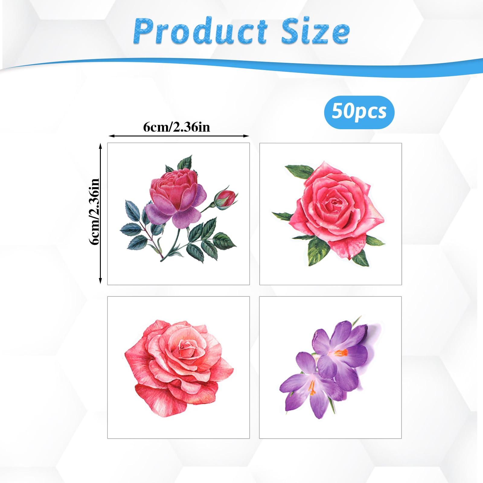 Mozeat Lens peony tattoo sheets for bold floral accents on skin