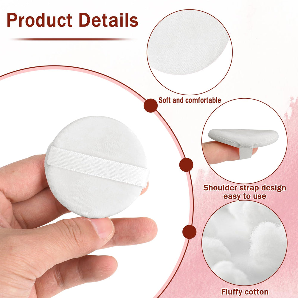 Mozeat Lens puff with ribbon 2.1inch grip for precise makeup placement