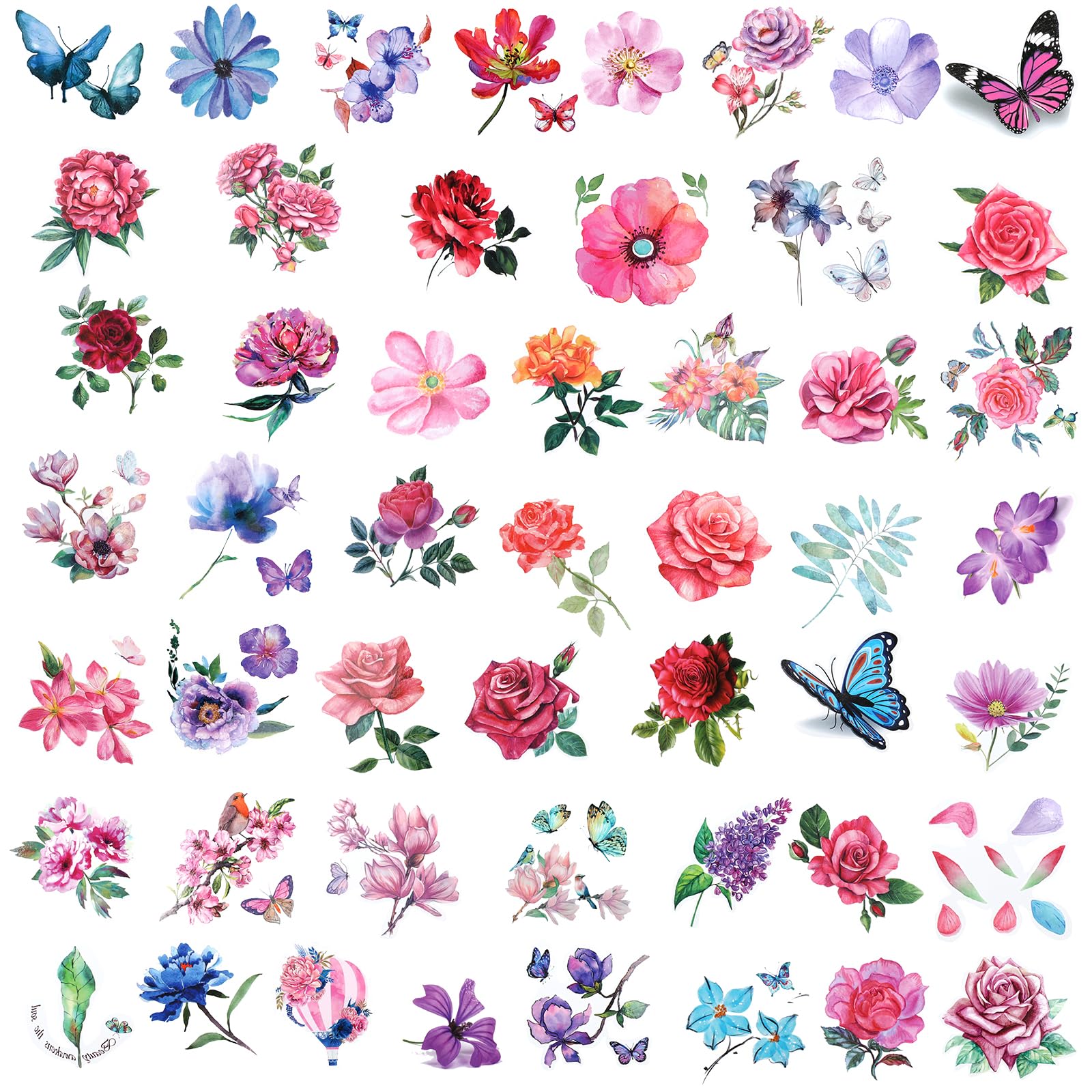 Mozeat Lens rose tattoo sheets for vibrant temporary body art